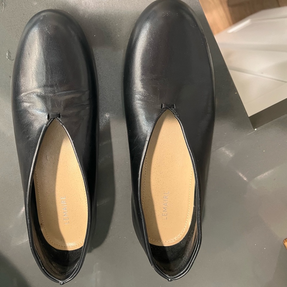 LEMAIRE Black Leather Women's Shoes Size 36